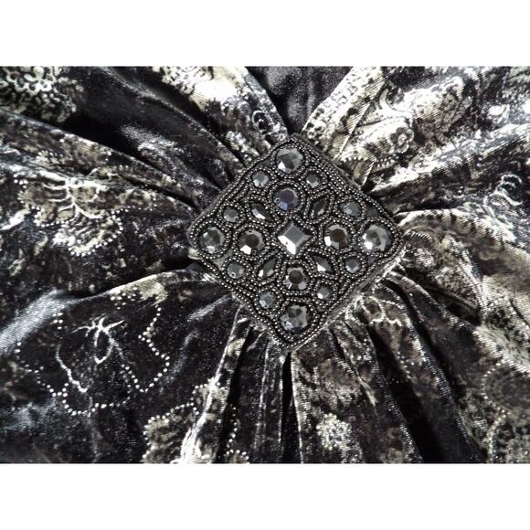 Notations Woman Blouse 1X Velvet Burnout Faux Cardigan Boho Floral Goth Fairy - Picture 11 of 14